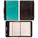 Christian Art Gifts Turquoise Faux Leather Bible Cover for Women | I Can Do Everything - Philippians 4:13 | Zippered Case for Bible or Book w/Handle, Medium