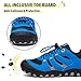 Mishansha Kids Hiking Shoes Girls Boys Toddler Outdoor Sneakers Anti-Collision Trail Running Shoe for Trekking Walking Climbing Black Blue Size 5 Big Kid