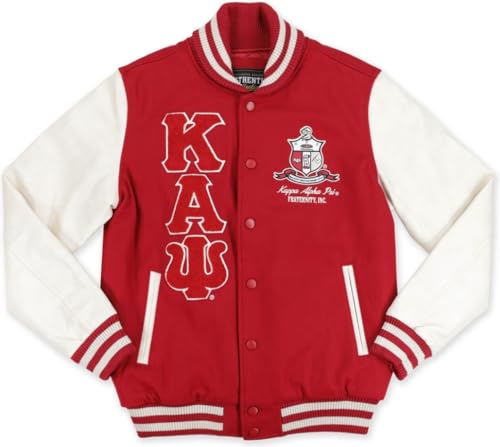 Big Boy Kappa Alpha/Α Psi Divine 9 S4 Mens Wool Jacket [Crimson Red] - ID#43245-54-251-0-0