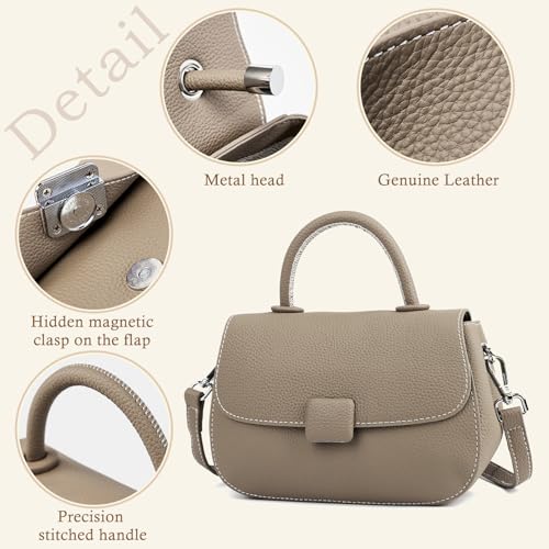 Genuine Leather Crossbody Bag for Women – Small, Lightweight, Adjustable Strap, Everyday Shoulder Purse4