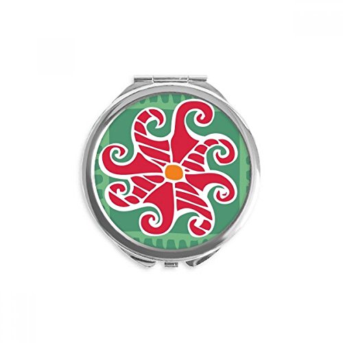 Miroir mexique totems rouge soleil rond pour vos retouches maquillage nomades