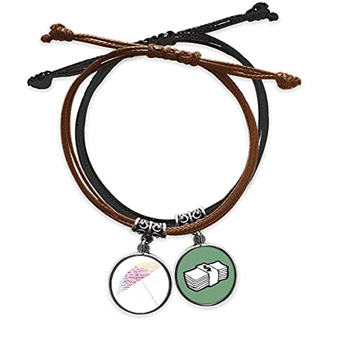 Pulsera arcoíris LGBT de cuerda tejida y cordón de cuero ajustable