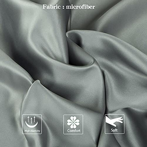 Ntbay 2 Pack Satin Zippered Toddler Pillowcases, Super Soft Luxury And Silky Baby Travel Pillow Covers, 13X18 Inches, Dark Grey #TOP1