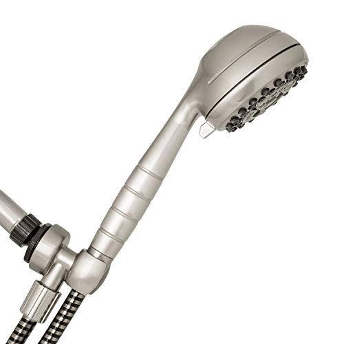 Waterpik High Pressure Powerpulse Massage Hand Held Shower Head, 2.5 Gpm, Brushed Nickel Detachable Shower Head With 7 Spray Settings And 5' Hose, Xro-769 #TOP5