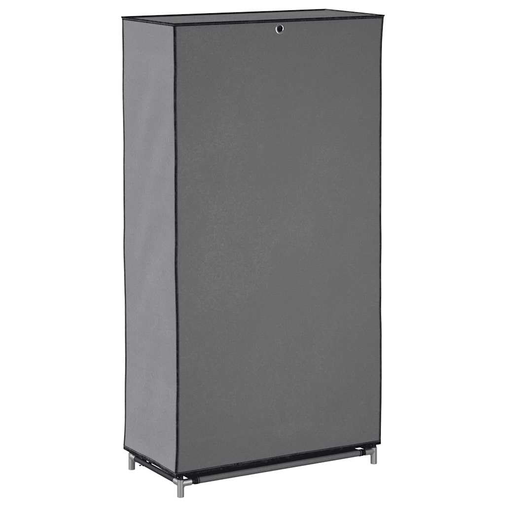 Schuhschrank mit Abdeckung Grau 58 x 28 x 106 cm Stoff, 5 Ebenen Schuhregal, platzsparend und stapelbar, Schuhaufbewahrung für Flur Diele Eingang, Organizer mit Staubschutz