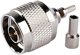 2pcs Rf Electronics Wire Terminal Coaxial Cable Copper Alloy Connector N Male Straight Crimp for Rg174 Rg316 Lmr100 Ships from USA