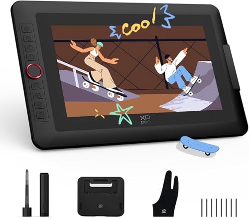 XP-Pen Artist 13,3 Pro Grafiktablett mit Eingabestift 8192 Ebenen – Zeichentablett mit Display von...