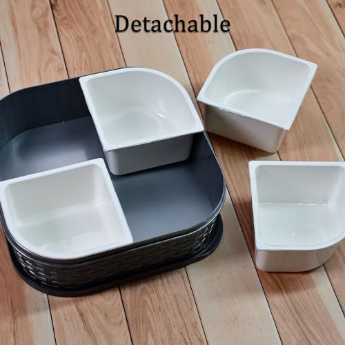 Image of Oblivion Plastic Dry Fruit /Masala Box | 4 Sections Multipurpose Box | Masala Container | 4 In 1 Spice Boxes for Kitchen | Rangoli Container | Home Storage Masala Dabba (Pack of 1)