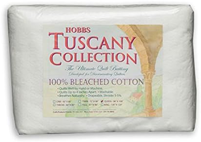 HobbsBonded Fibers Tuscany Bleached Cotton Batting, Natural King