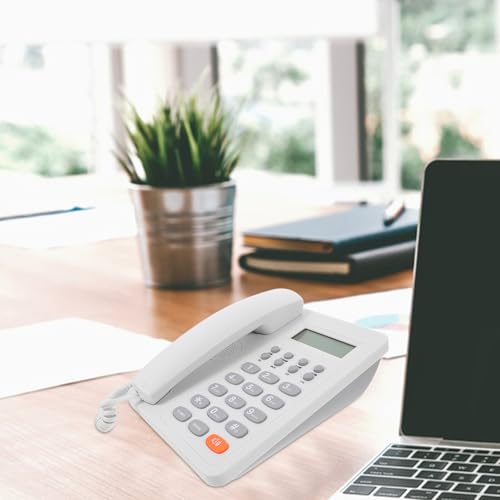 Teléfono fijo Zerodeko con cable para oficina blanco miniatura 4