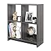 Movian, Bibliothèque/Meuble de rangement, Etagère de rangement/Meuble avec 4 étagere, Design & Moderne, Solide, Modulable, Bureau,Chambre,Salon - Wood Open Shelf - WOS-4 - Chêne Gris