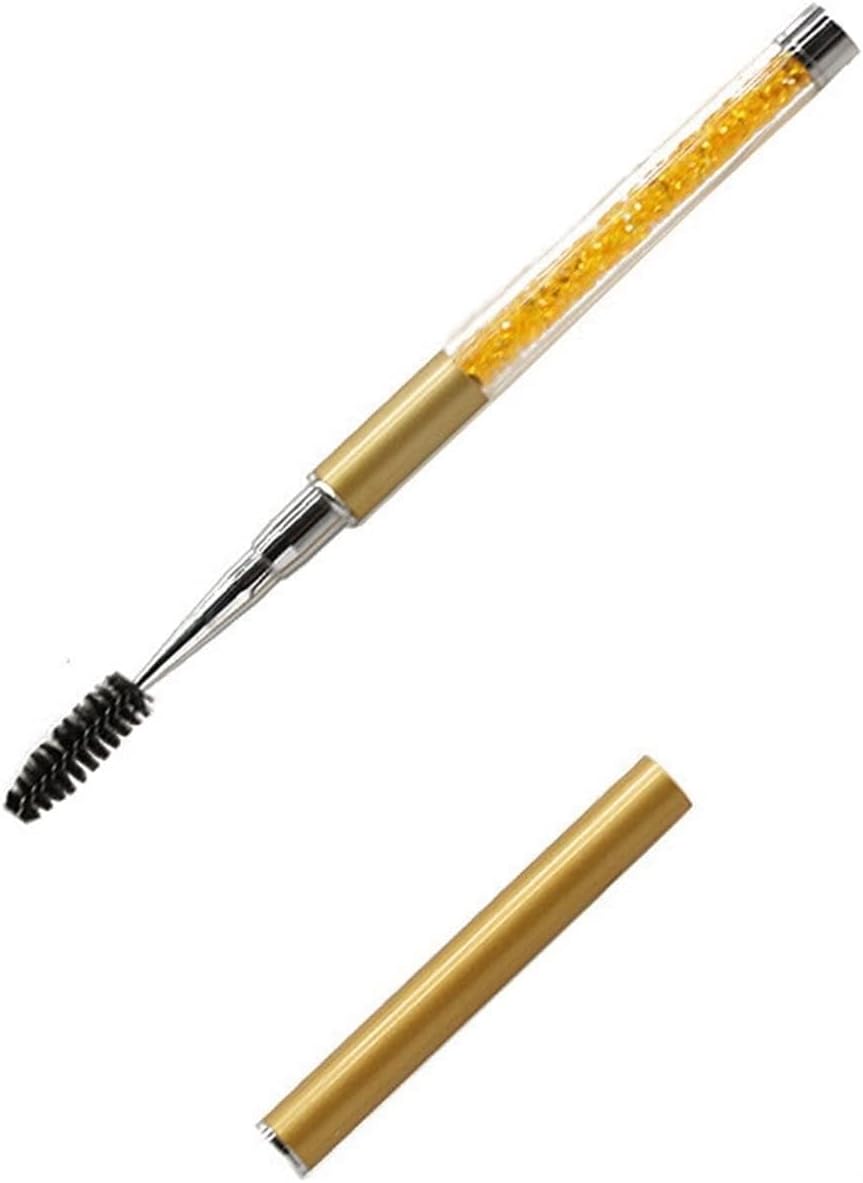 yaoqijie Makeup Brushes Spoolers Spiral Rhinestone Applicator Eyes Cosmetic Comb Tools 10pcs Extension Eyelash Eyebrow Mascara Wands Lasting (Handle Color : 1)