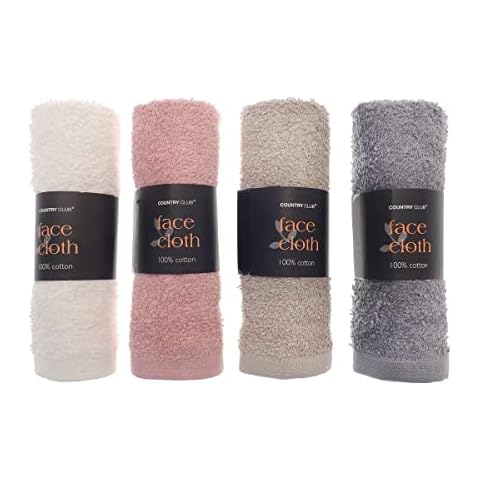 Country Club Set of 4 Super Soft Face Cloths Cover