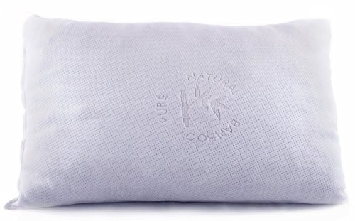 Good Life Essentials Shredded Memory Foam Hypoallergenic Pillow with Stay Cool Bamboo Cover, Queen