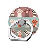 スマホリング 猫図案 肉球柄 猫の肉球柄 リングホルダー 薄い 携帯リング ホールドリング おしゃれ スマホグリップ 落下防止 片手持ち スタンド機能 2WAY 持ち運び便利 軽い 全機種対応 360度回転 指輪型 3M粘着パッド 耐久性 耐荷重 プレゼント