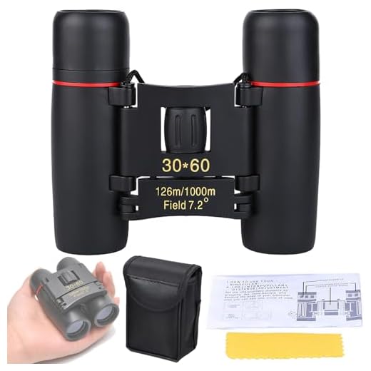 BDSHUNBF Prismáticos Professional,Binoculares Potentes 30x60 Prismáticos Compactos para Adultos y Niños,Prismas BAK4 y Lentes FMC,Mini Antiniebla e Impermeables Plegables de Aves, Caza, Senderismo