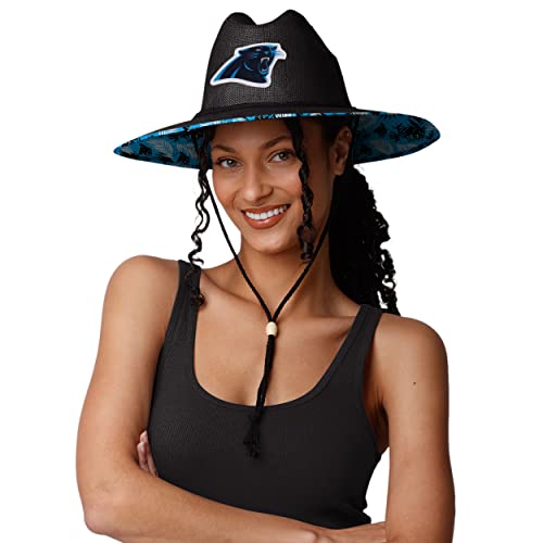 Image of FOCO Carolina Panthers NFL Team Color Straw Hat