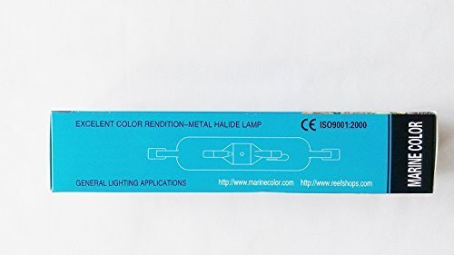 Marine Couleur Ampoule HQI 250W 14,000K FC2 Double Ended Halogénure Métallique Aquarium Marin Récif Lumière Blanc Bleuté Puissante Durable 6000hrs Éclairage Coraux Plantes Eau de Mer