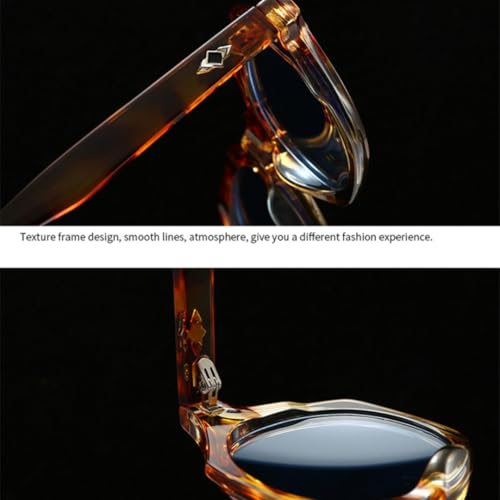 Lunettes de soleil style polygonal carré détails rivets rétro chic - 4