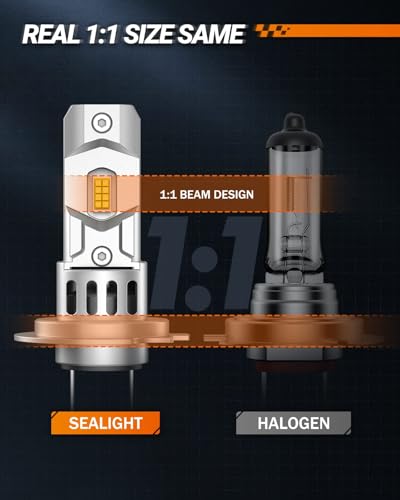 Image of H7 Light Bulbs for Off-Road Use, Fog Lights, Powersport Bulbs with Cooling Fan, 32,000LM Super Bright Bulbs or H7 Fog Light, Plug and Play, Pack of 2