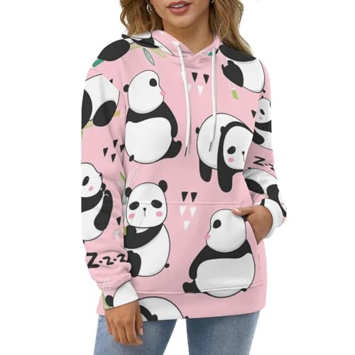 Sweats à capuche panda mignon le cadeau idéal unisexe taille S pour vos proches - 5