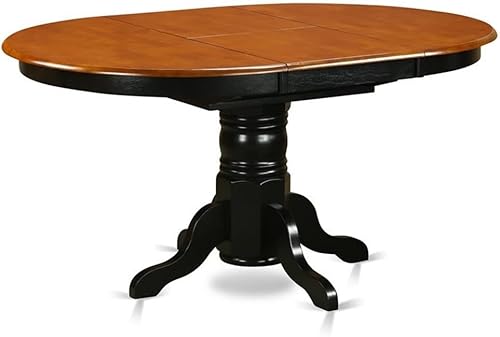 Miniatura 3 de East West Furniture AVON5-BLK-LC - Juego de mesa de comedor de 5 piezas para 4 personas, incluye una mesa de cocina ovalada con hoja de mariposa y 4