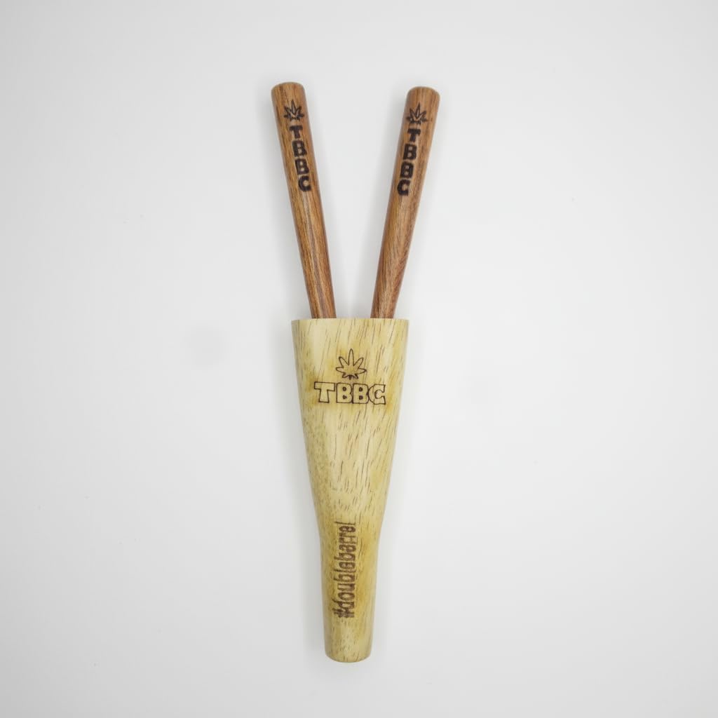 TBBC Double Barrel Wooden Joint Holder - 2 in 1 Cigarette Holder, Natural Hardwood, Portable & Handcrafted, Premium Smoking Accessory for Adults-image-21