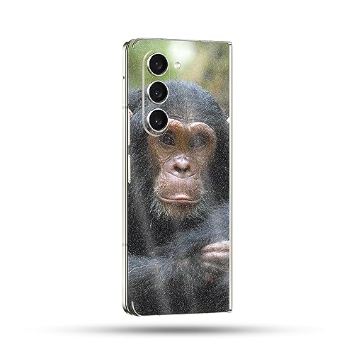 Image of MightySkins Glossy Glitter Skin Compatible with Samsung Galaxy Z Fold 5 Full Wrap - Baby Chimp | Protective, Durable High-Gloss Glitter Finish | Easy to Apply & Change Styles | Made in The USA