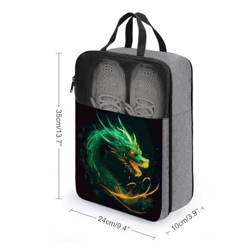 Bolsas de tenis con cierre hermético y estampado original de dragón para calzado 2