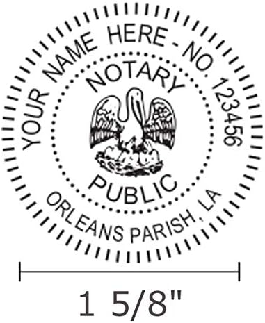 Miniatura 2 de Sello de notario premium  Louisiana (negro)