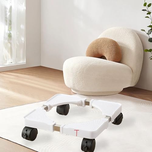 Support de base d'usine EMUKOEP blanc pour déplacer facilement les plantes du salon - 4