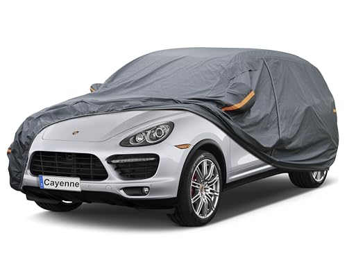 Image of GUNHYI Premium Car Cover Custom Fit Porsche Cayenne (2002-2026), 16 Layers Heavy Duty Car Cover Waterproof All Weather with Zipper Door for Sun Rain Snow Dust Uv Protection