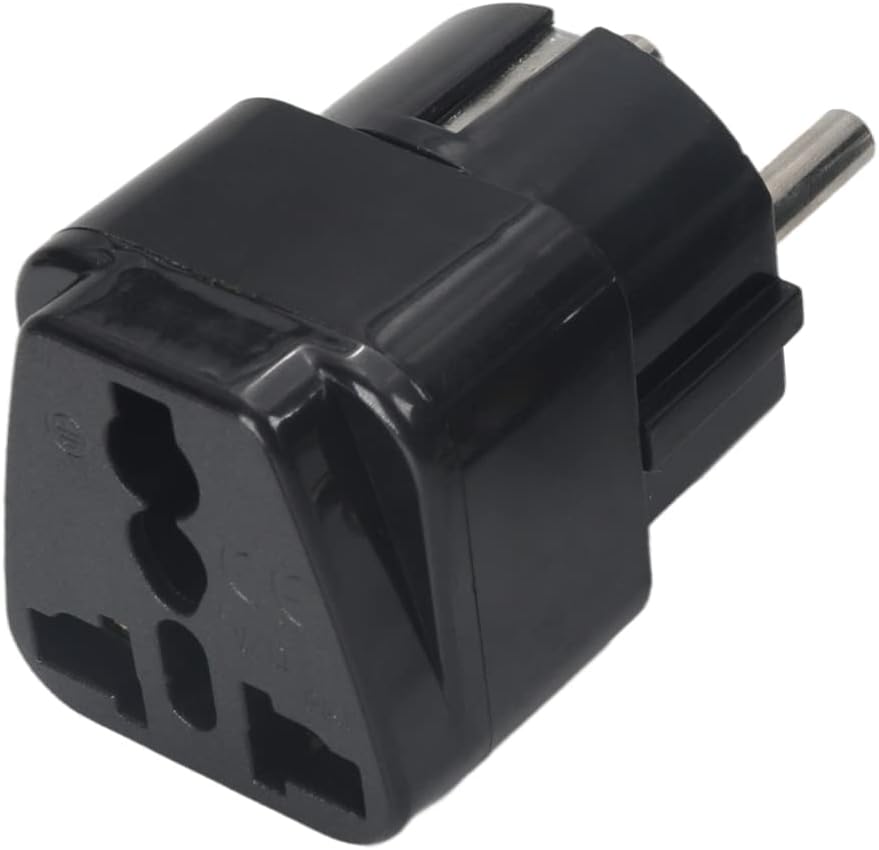Fielect 3Pcs European Travel Plug Adapter EU Plug to Universal Plug Adapter AC110-250V 10A Universal to European EU Power Socket Adapter Converter