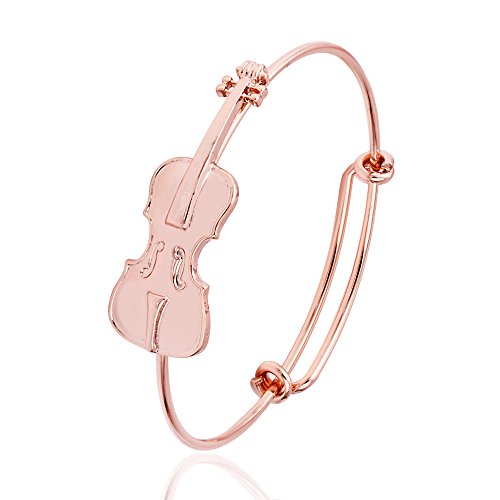 Preppy Bracelets Music Lover Violin Stretch Bangle Bracelet Jewelry Gifts