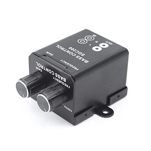 Davitu Cables, Adapters & Sockets - Car Audio Metal Black Regulator Amplifier Bass Subwoofer Stereo Equalizer Controller 4 RCA