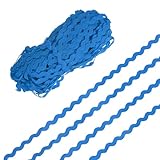 M METERXITY Rick - Cinta para bordes, 28 yardas, 5 mm / 0.2 pulgadas, para costura, manualidades, ropa, decoración, poliéster, color azul