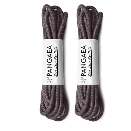 Image of [4 Laces] 2-Pair Pack Waxed Round Oxford Shoe Laces for Dress Shoes Chukka 3 /32Inch Thin