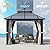 GARTOO 10x10FT Polycarbonate Hardtop Gazebo with Double Roof - Heavy-Duty Steel Frame Gazebo with Breathable Netting & Privacy Curtain for Patio, Porch, Garden, Lawn, Deck, Backyard