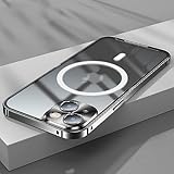 GABLOK Funda magnética para iPhone 14 13 12 11 Pro Max esmerilado ultra delgado metal aleación de aluminio vidrio, negro, para iPhone 14 Pro Max