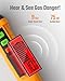 TopTes PT210S Gas Leak Detector, Natural Gas Detector with 4-inch Probe, Propane Leak Detector Locating Combustible Gases Like Natural Gas, Methane for Home, Measures%LEL (Incl. Batteries) - Orange