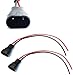 iJDMTOY 9005/9006/H10 Male Adapter Wiring Harness Sockets Wire Compatible with Automtive Driving Light, Running/DRL, Fog Light, Retrofit, Off-Road Lighting, etc
