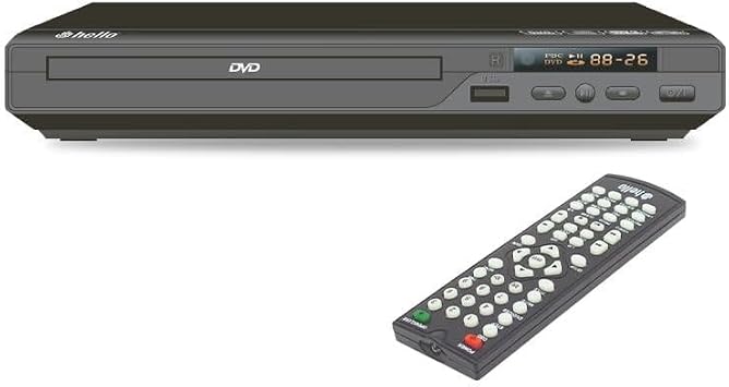 Hello HDMI DVD Player - DivX, MP3, MP4, USB Girişli DVD/CD Oynatıcı, LED Ekranlı Ultra İnce (Extra Slim) Tasarım, Uzaktan Kumandalı