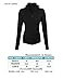 makeitmint Women's Comfy Zip Up Stretchy Work Out Track Jacket w/Back Pocket Large YJZ0002_02BLACK Black