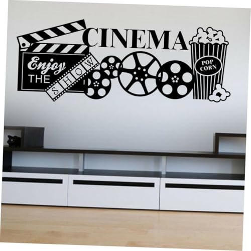 Décoration murale cinéma noir amovible et sûr pour séjour