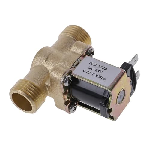 Électrovanne en laiton DC12V vanne d'arrêt étanche G1/2 - 4