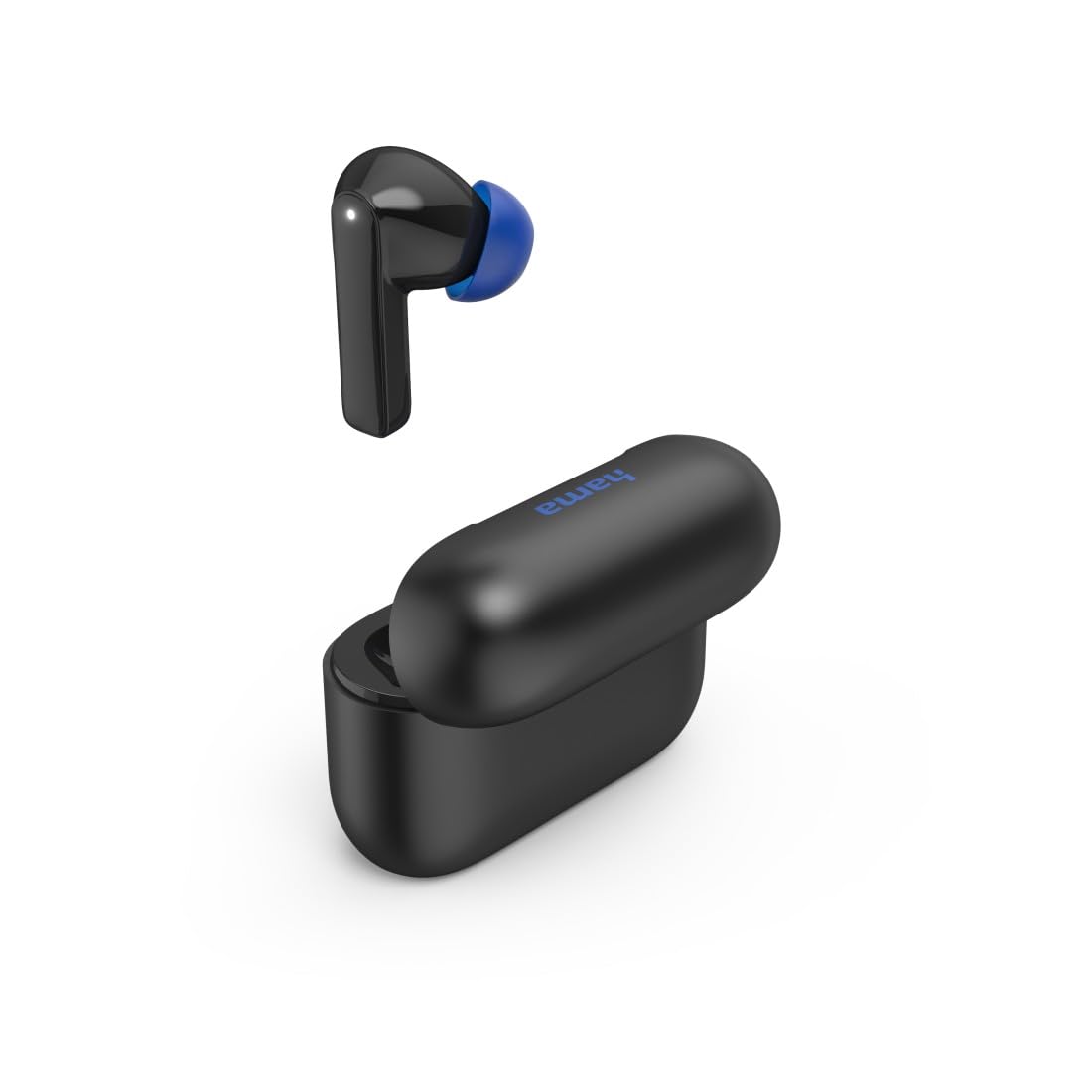 Hama Bluetooth Kopfhörer (kabellos, TWS-Kopfhörer, Active Noise Cancelling, Earbuds mit Ladestation, ENC, In-Ears, USB-C Schnellladen, Bluetooth-Headset, App-/Sprachsteuerung, Touch Control) schwarz