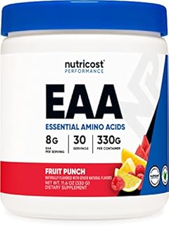 Nutricost EAA Powder 30 Servings (Fruit Punch) - Essential Amino Acids - Non-GMO, Gluten Free, Vegetarian Friendly
