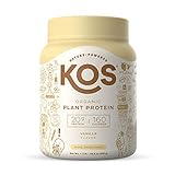 KOS Organic Plant Based Protein Powder - Raw Organic Vegan Protein Blend, 1.3 Pound, 15 Servings (Vanilla)