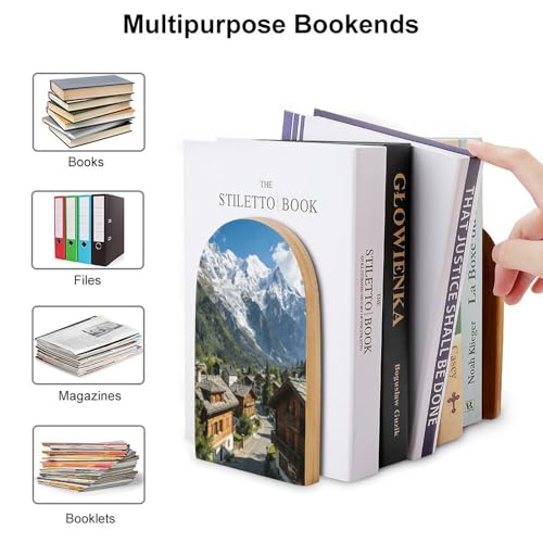 Sujetalibros de madera para evitar la caída de libros grandes 4
