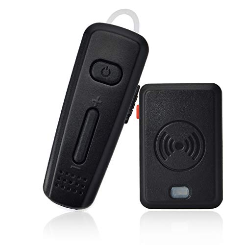 HYS Two-Way Radio 2 Pin Walkie Talkie Wireless Earpiece Bluetooth Headset with PTT
